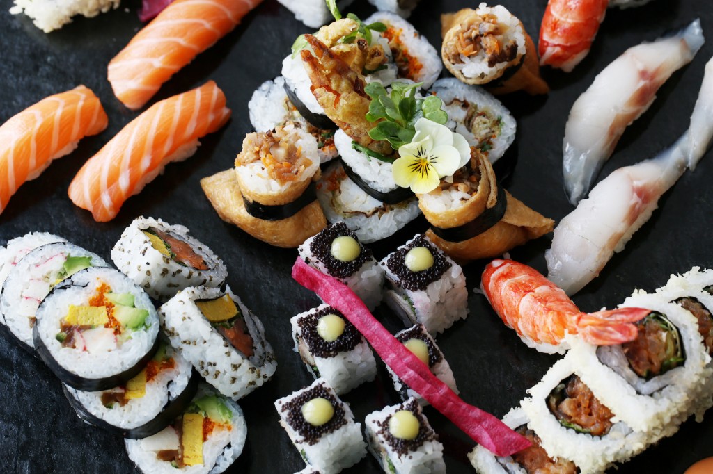 The stunning sushi platter that is just part of aqua kyoto Infinity Brunch