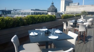 the aqua nueva terrace in the sunshine