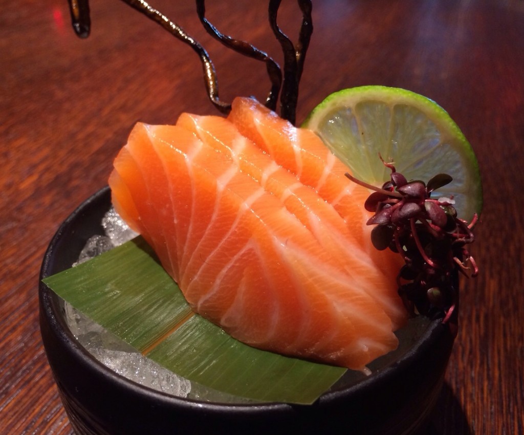 Salmon sashimi from our Festive Fuel menu