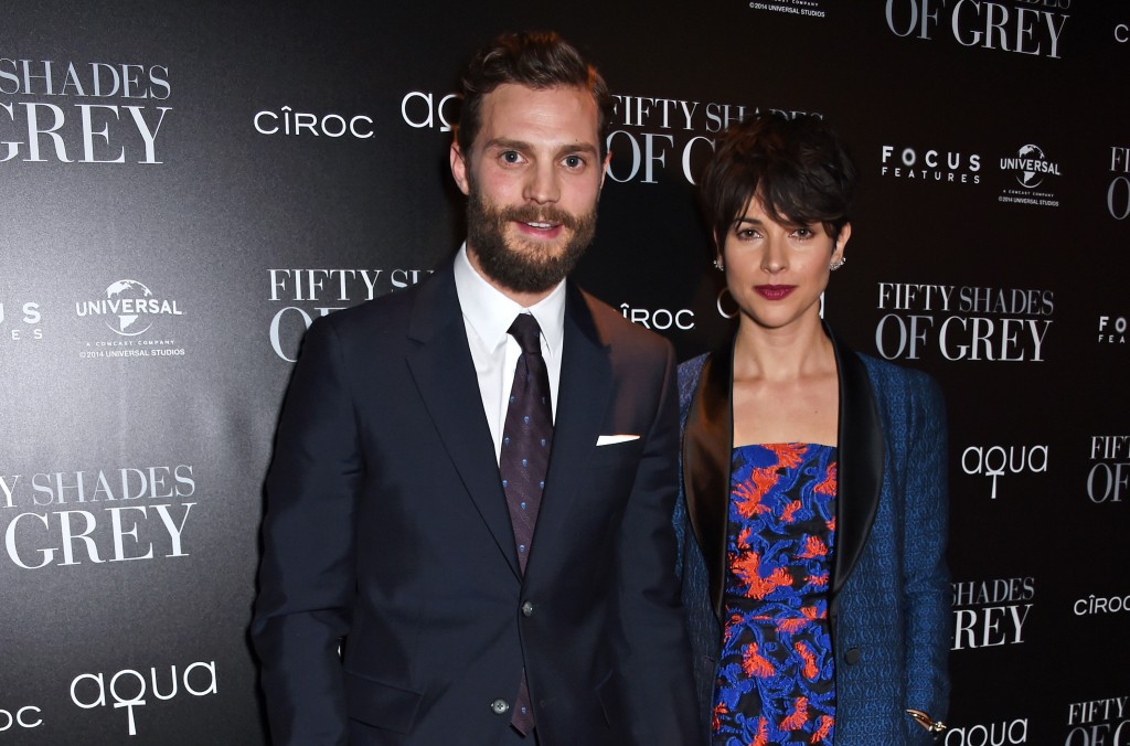 Jamie Dornan, star of Fifty Shades of Grey, and wife Amelia Warner at aqua london