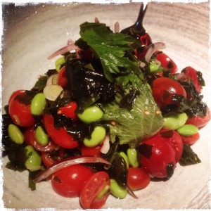 aqua kyoto tomato & edamame salad by @jbllee